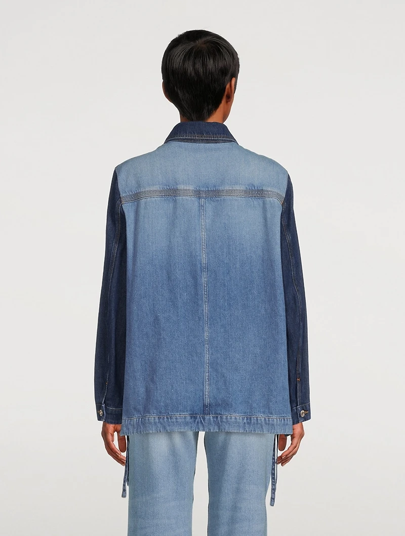 Two-Tone Workwear Denim Jacket