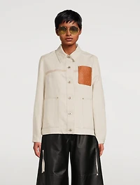 Workwear Linen And Denim Jacket