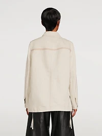 Workwear Linen And Denim Jacket
