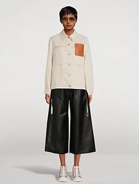 Workwear Linen And Denim Jacket