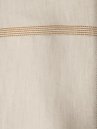 Workwear Linen And Denim Jacket