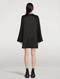 Embroidered Silk Mini Dress