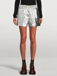Metallic Leather Boxer Shorts
