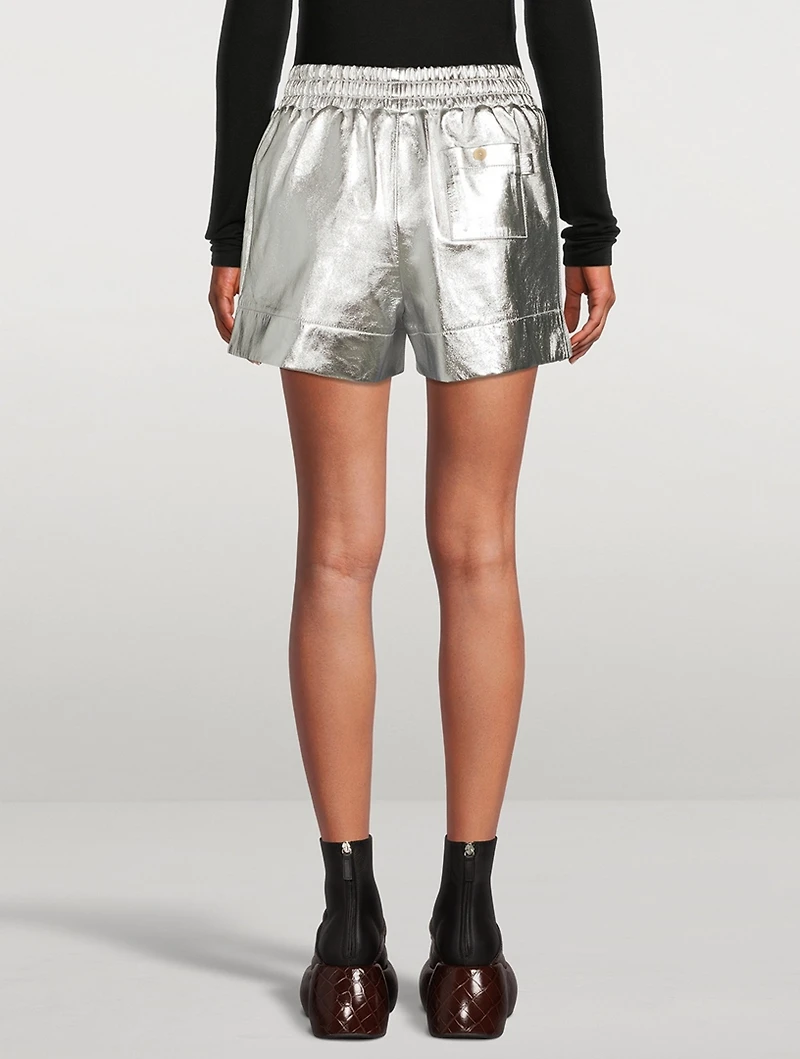 Metallic Leather Boxer Shorts