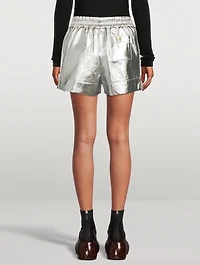 Metallic Leather Boxer Shorts