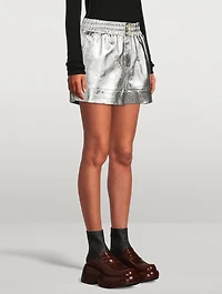 Metallic Leather Boxer Shorts