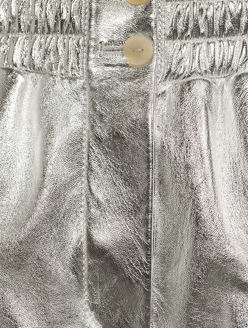 Metallic Leather Boxer Shorts