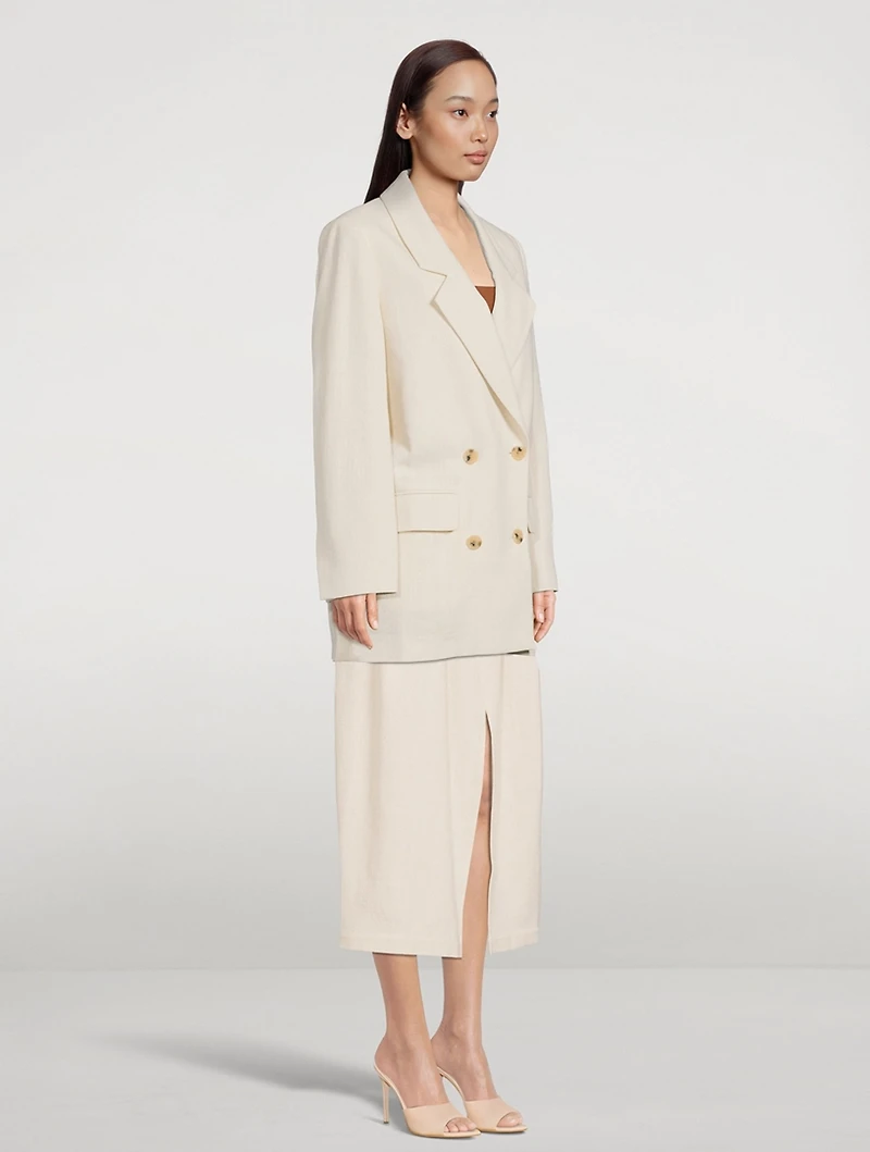 Saubirah Double-Breasted Blazer