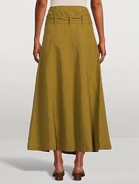Anna Belted Midi Skirt