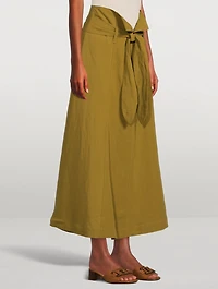 Anna Belted Midi Skirt