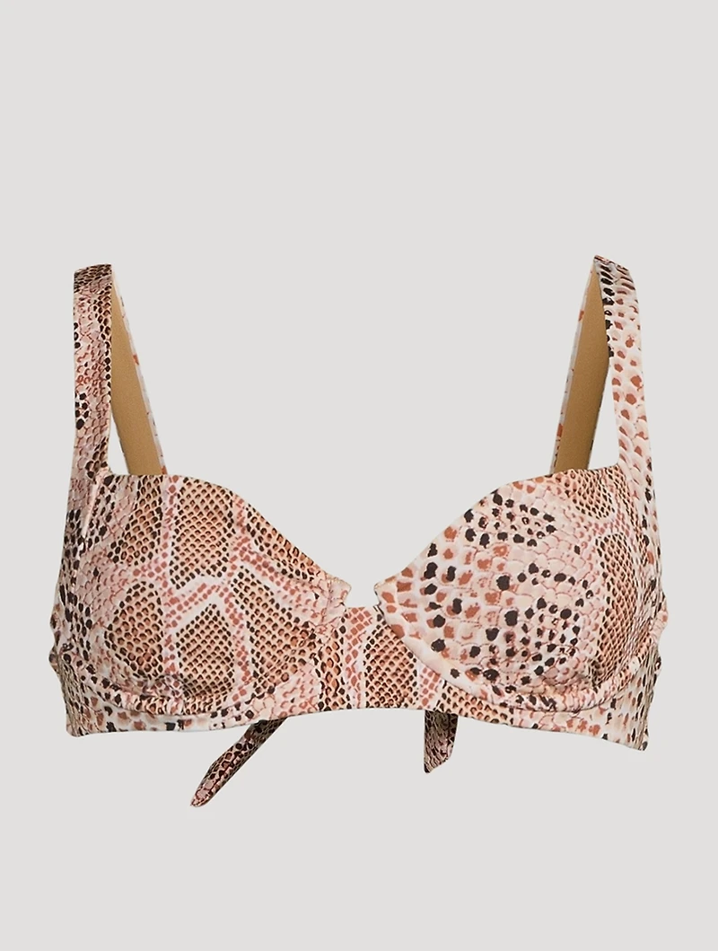 Demi Underwire Bikini Top Snake Print