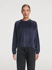 Mari Velour Pullover Sweatshirt