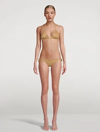 Gia Metallic Triangle Bikini Top