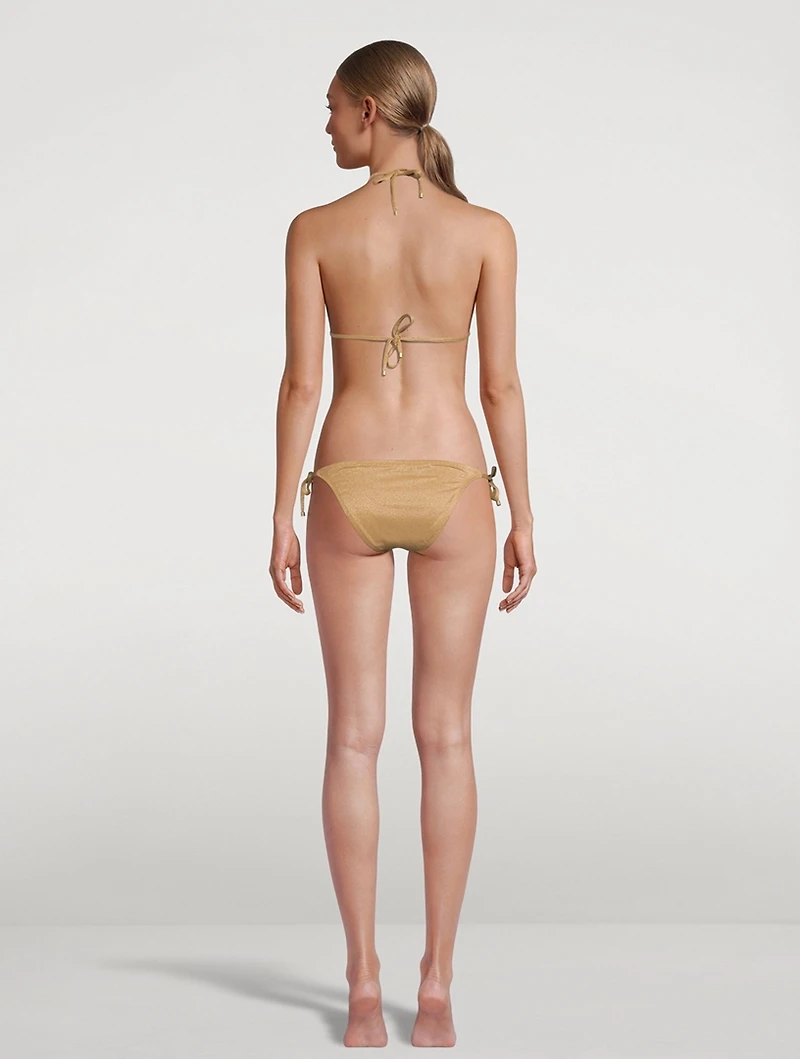 Gia Metallic Triangle Bikini Top