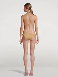 Gia Metallic Triangle Bikini Top