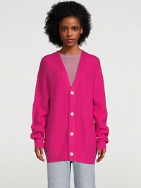 Grain Stitch Cashmere Cardigan