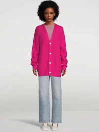 Grain Stitch Cashmere Cardigan