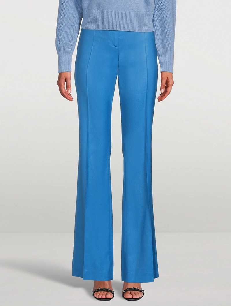 Flared Wool Trousers