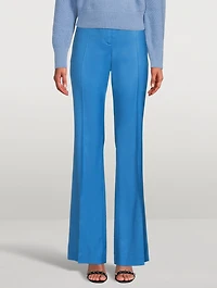 Flared Wool Trousers