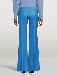 Flared Wool Trousers