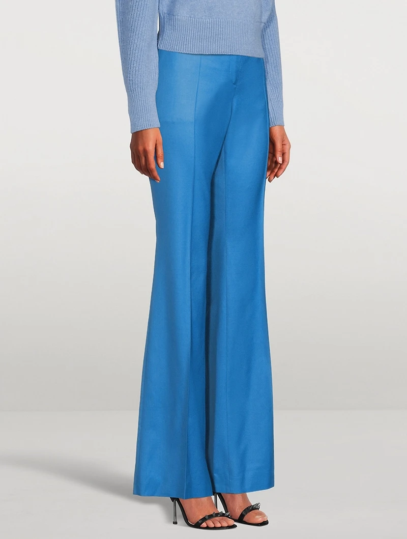 Flared Wool Trousers