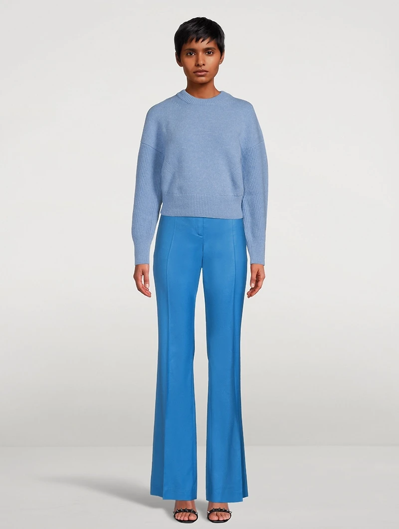 Flared Wool Trousers
