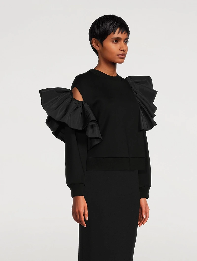 Ruffled Sweatshirt