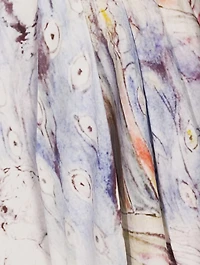 Gathered Cotton Midi Skirt William Blake Dante Print