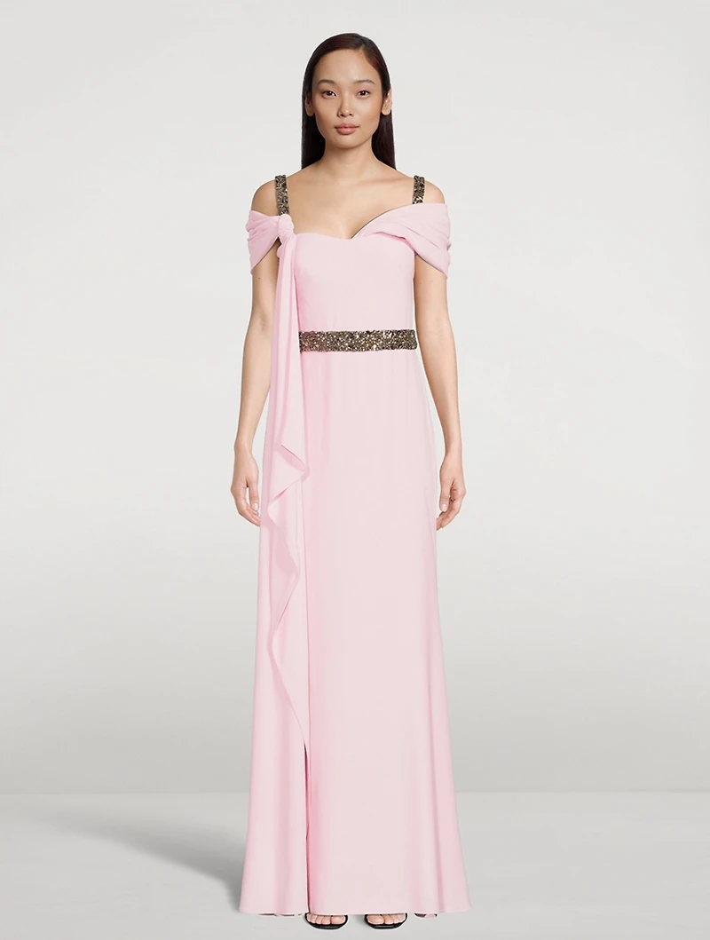 Crystal-Embellished Gown