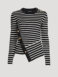 Asymmetric Striped Sweater