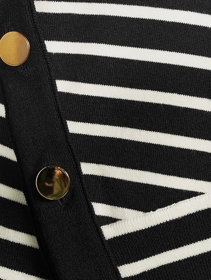 Asymmetric Striped Sweater