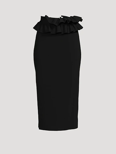 Ruffled Pencil Skirt