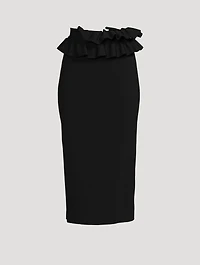 Ruffled Pencil Skirt