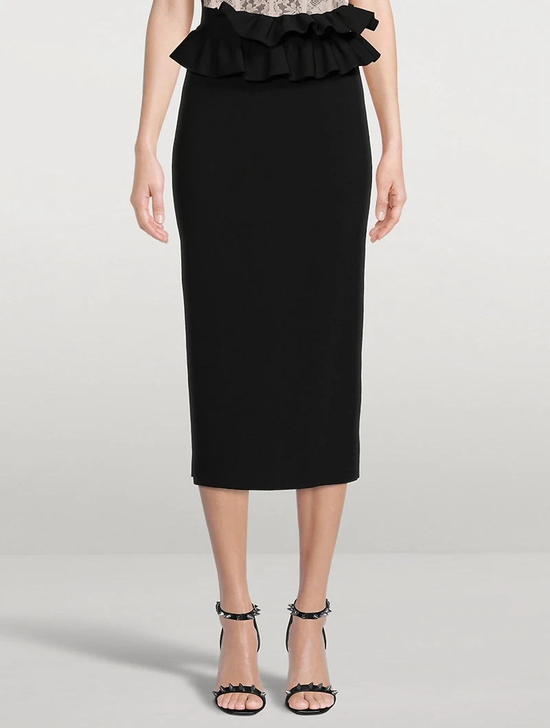 Ruffled Pencil Skirt