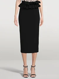 Ruffled Pencil Skirt