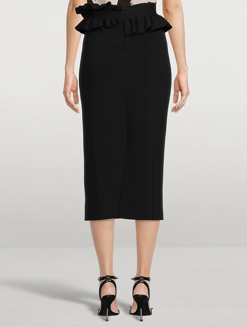 Ruffled Pencil Skirt
