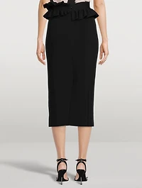 Ruffled Pencil Skirt