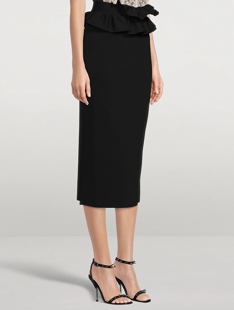 Ruffled Pencil Skirt