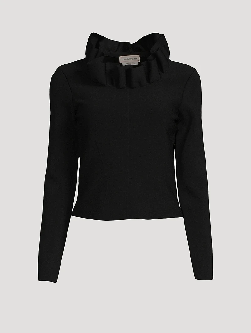 Ruffle Long-Sleeve Top