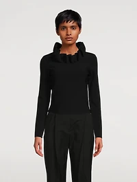 Ruffle Long-Sleeve Top