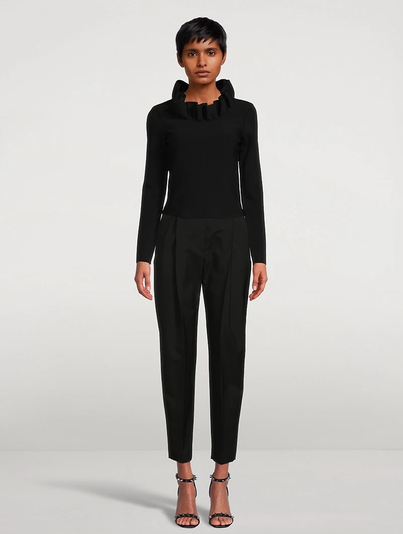 Ruffle Long-Sleeve Top