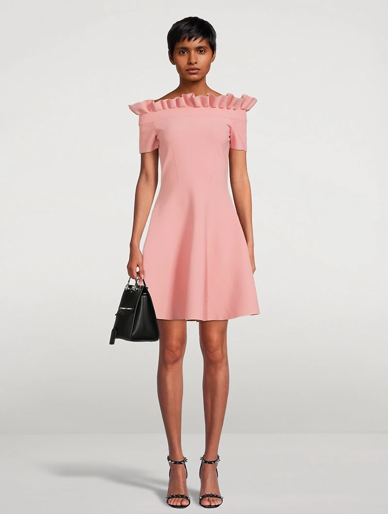 Ruffled Off-The-Shoulder Dress