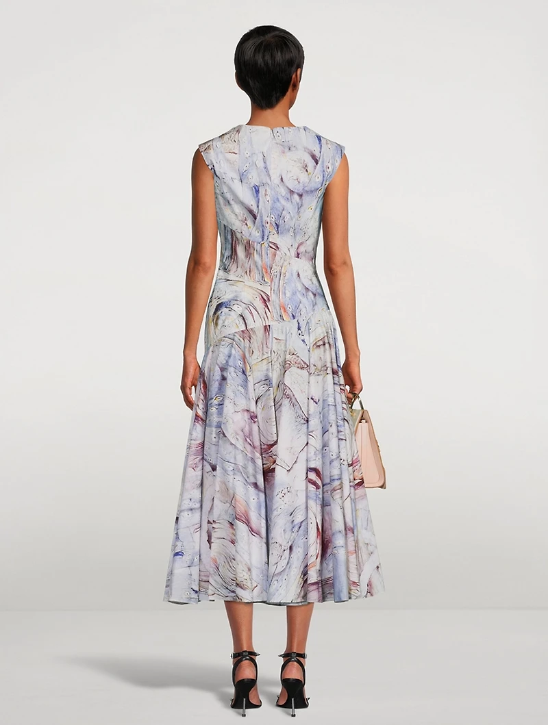 Cotton Midi Dress William Blake Dante Print
