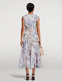 Cotton Midi Dress William Blake Dante Print