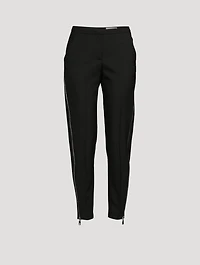 Side-Zip Wool Trousers