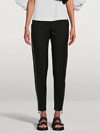 Side-Zip Wool Trousers