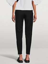Side-Zip Wool Trousers