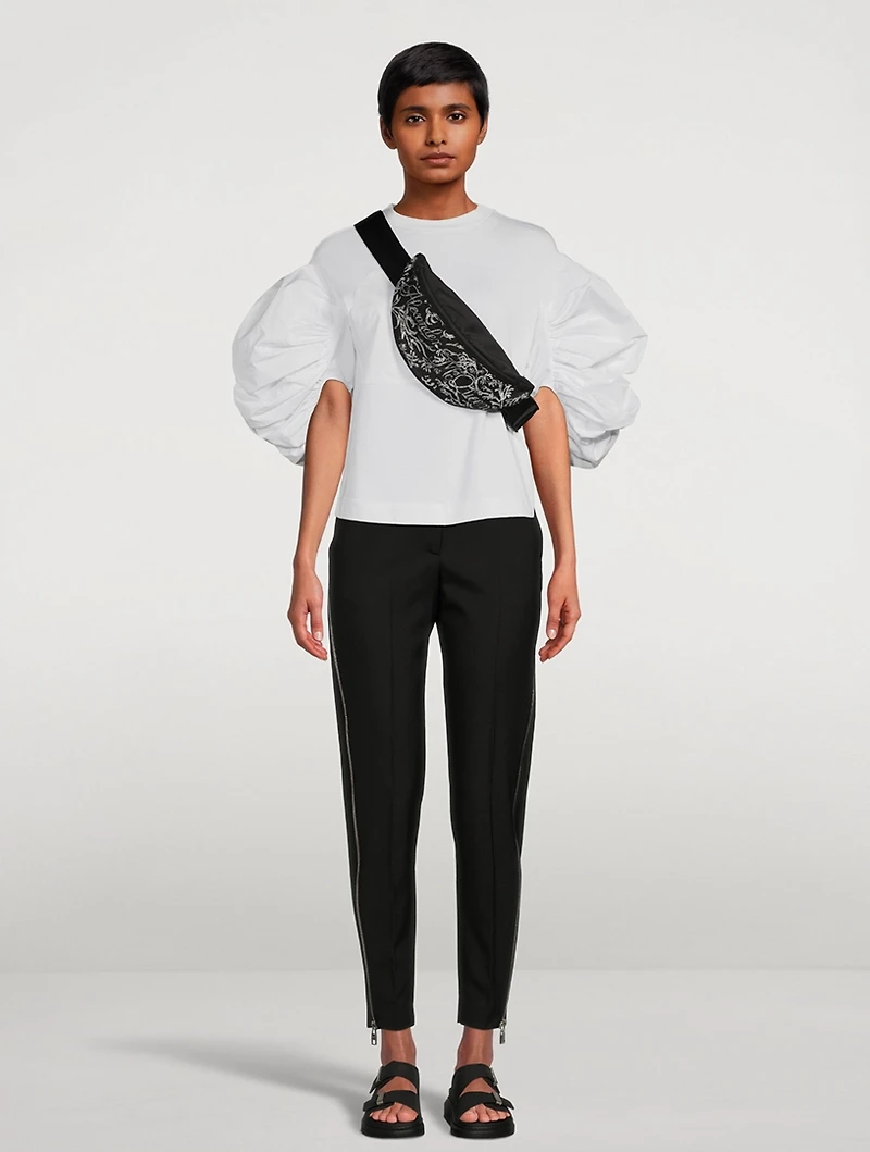 Side-Zip Wool Trousers