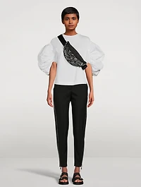 Side-Zip Wool Trousers