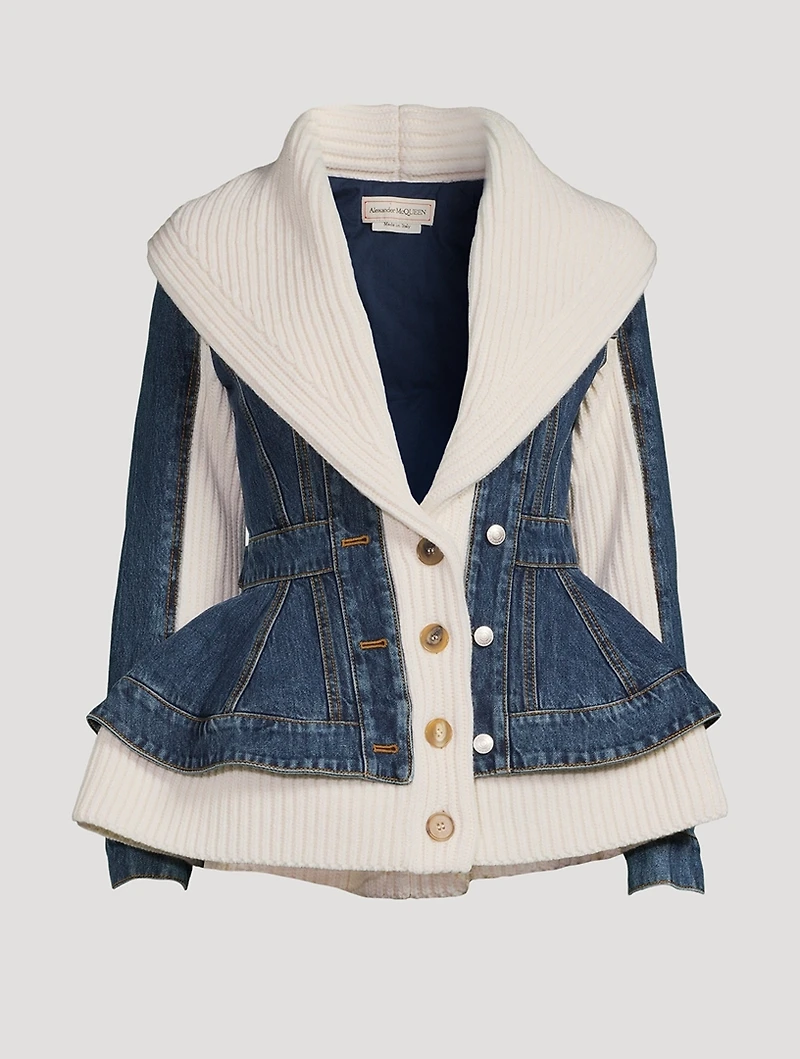 Hybrid Knit Denim Jacket
